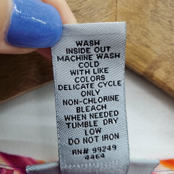 Catherines Womens 2X Sheer Blouse Multicolor Striped Pleated Slit Sleeve Boho - Picture 10 of 13